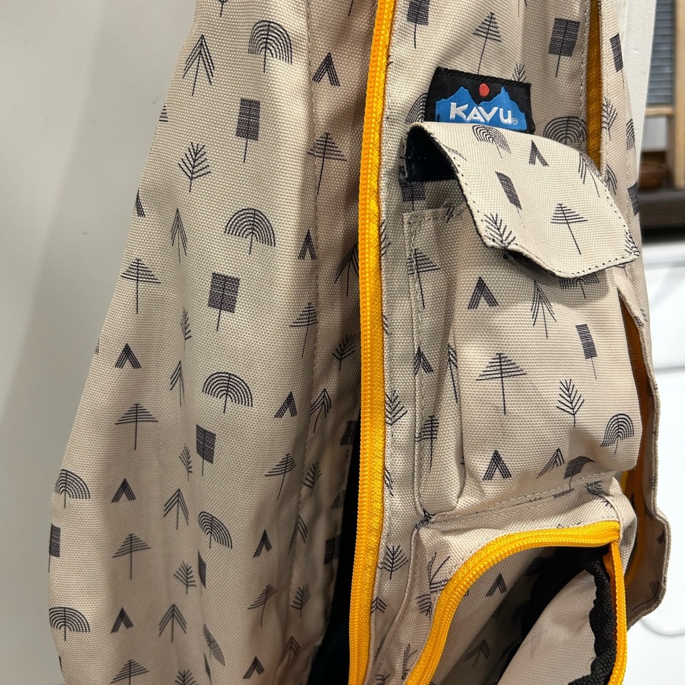 KAVU Beige Sling Bag with Black and Orange Details - Picture 2 of 6